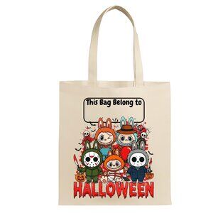 Customize Labubu Halloween Killers Trick or Treat tote bag